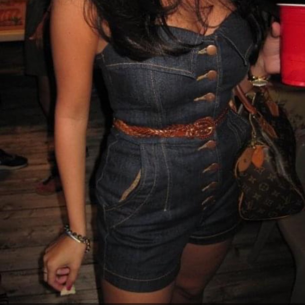 Denim Romper